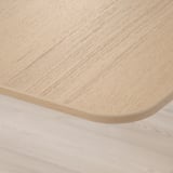 BEKANT Desk, white stained oak veneer/black, 160x80 cm
