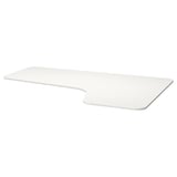 BEKANT Right-hand corner table top, white, 160x110 cm
