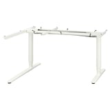 BEKANT Underframe sit/stand crnr table, el, white, 160x110 cm
