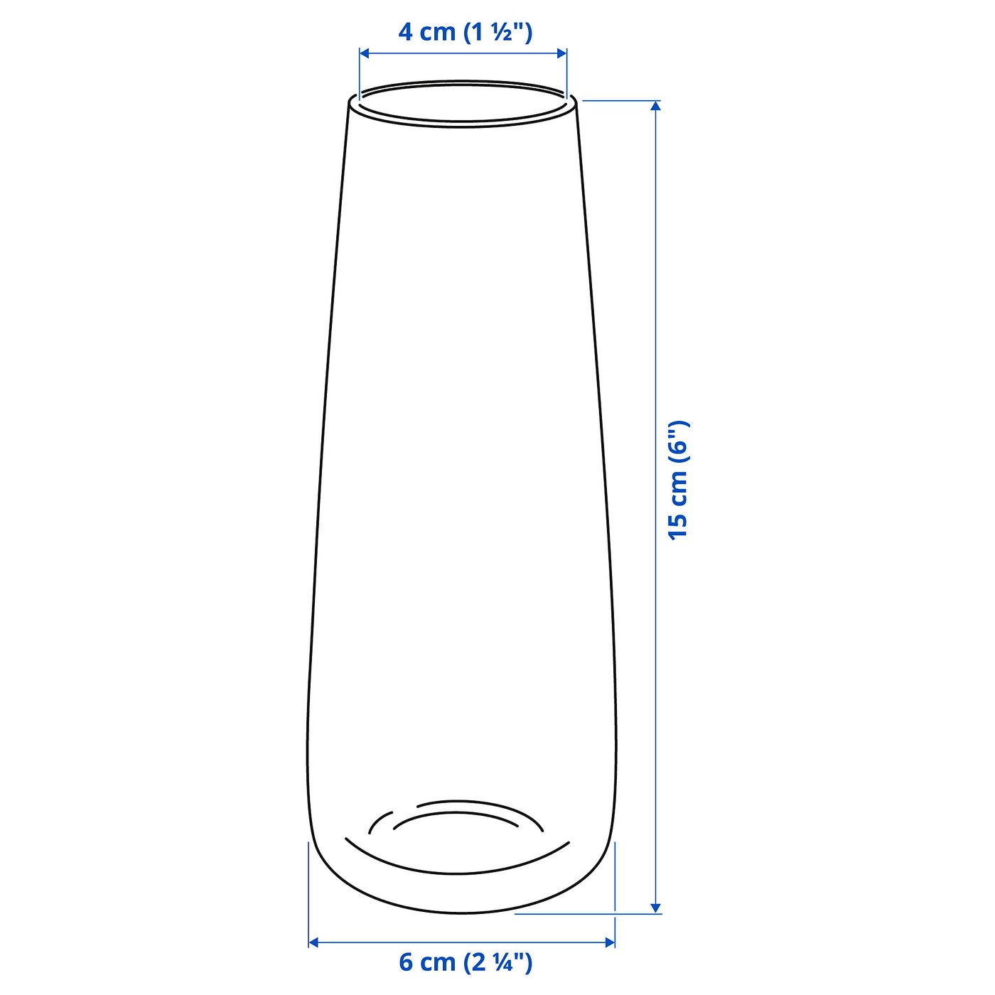 BERÄKNA vase, clear glass, 15 cm - IKEA Malaysia