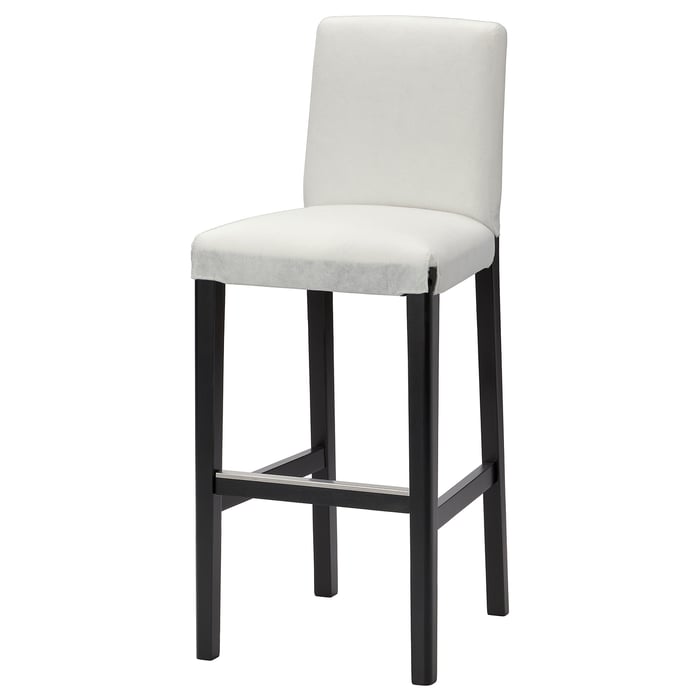 BERGMUND bar stool with backrest frame, black, 75 cm IKEA Malaysia
