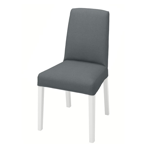 BERGMUND Chair, white/Nykvarn grey