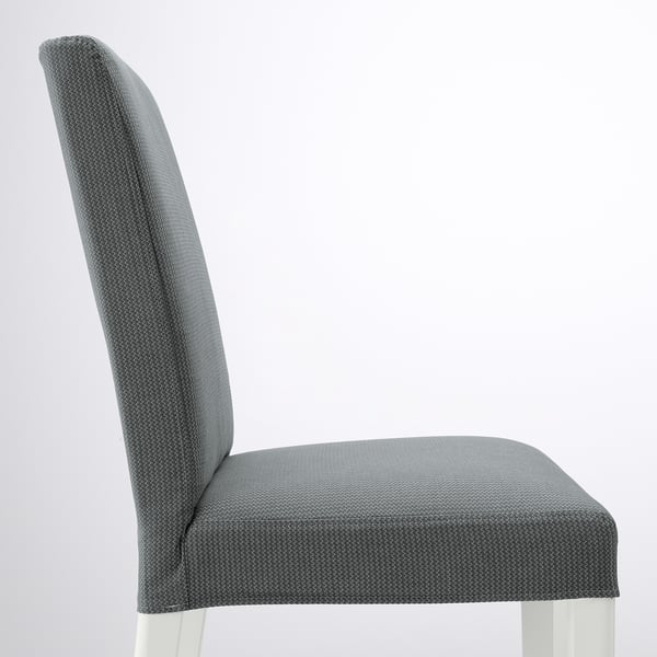 BERGMUND Chair, white/Nykvarn grey