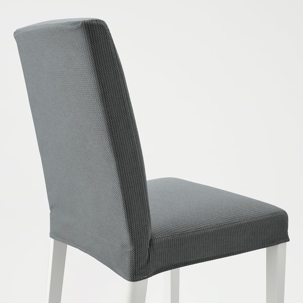 BERGMUND Chair, white/Nykvarn grey