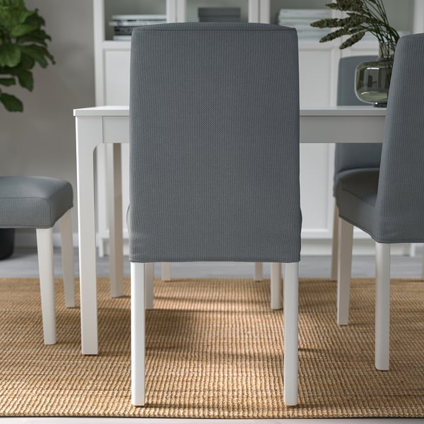 BERGMUND Chair, white/Nykvarn grey