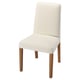 White & wood BERGMUND chair with padded seat, removable cover.