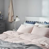 BERGPALM Duvet cover and 2 pillowcases, light pink/stripe, 200x200/50x80 cm