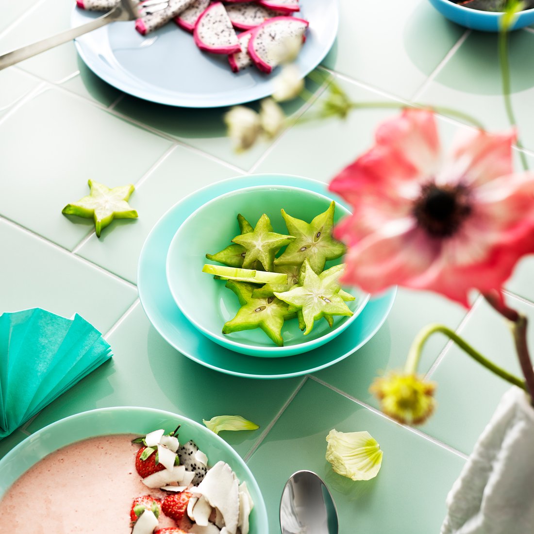 BESEGRA Plate light turquoise IKEA