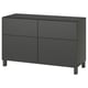 Option: BESTÅ Storage combination w doors/drawers, dark grey/Lappviken/Stubbarp dark grey, 120x42x74 cm