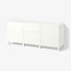 BESTÅ Storage combination with drawers, Pipmakare white/Stubbarp white, 180x42x74 cm