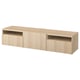 BESTÅ TV bench, white stained oak effect/Lappviken white stained oak effect, 180x42x39 cm