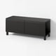 BESTÅ TV bench with doors, black-brown/Hammarsmed/Stubbarp anthracite, 120x42x48 cm