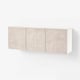 BESTÅ Wall-mounted cabinet combination, white Bergsviken/beige marble effect, 180x42x64 cm