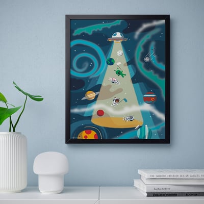 BILD Poster, spaceship, 40x50 cm
