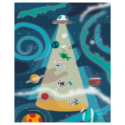 BILD Poster, spaceship, 40x50 cm