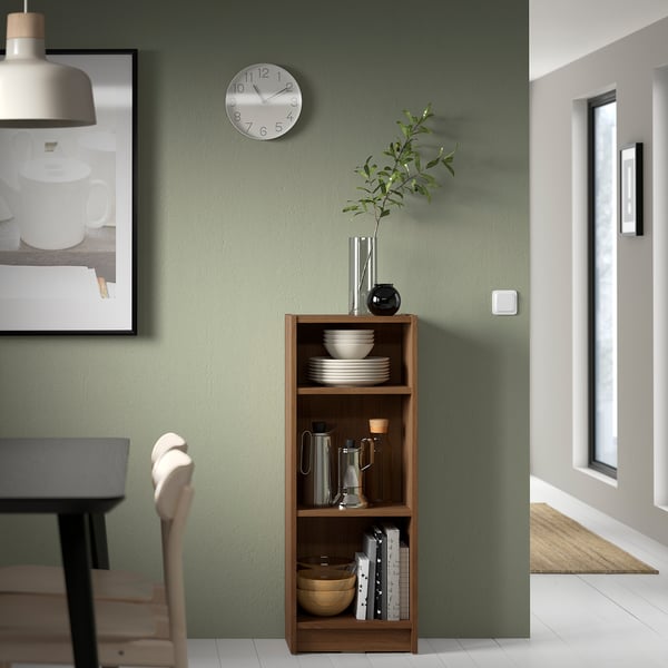 BILLY Bookcase, brown walnut effect, 40x28x106 cm IKEA