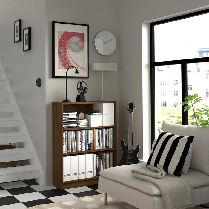 BILLY bookcase, brown walnut effect, 80x28x106 cm IKEA Malaysia