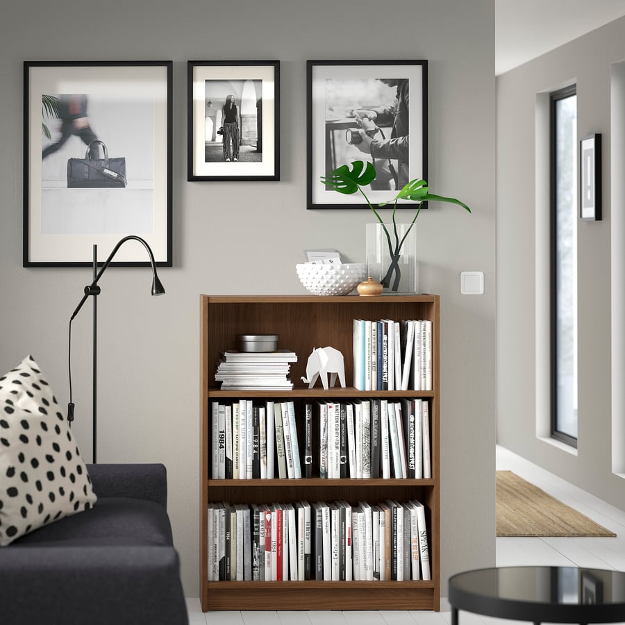 BILLY Bookcase, brown walnut effect, 80x28x106 cm IKEA
