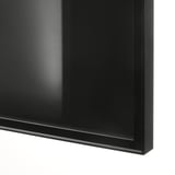 BILLY / HÖGBO Bookcase with glass doors, black oak effect, 80x30x202 cm
