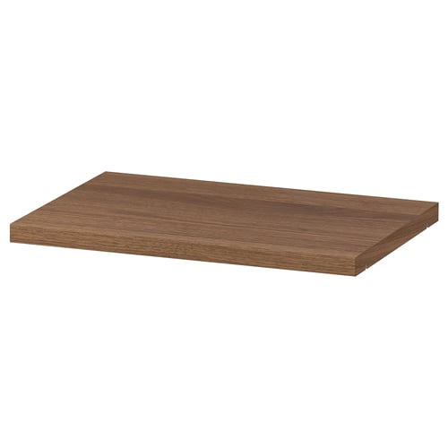 BILLY shelf, brown, rectangular, wooden with smooth finish.
