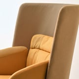 BINGSTA High-back armchair, Vissle dark yellow/Kabusa dark yellow