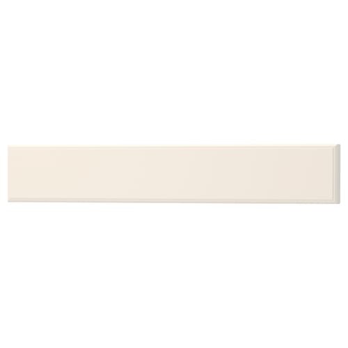 Creamy off-white BODBYN kitchen cabinet, rectangular with bevelled edges.