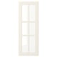 BODBYN Glass door, off-white, 30x80 cm