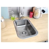 BOHOLMEN Single-bowl inset sink, stainless steel, 47x30 cm