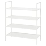 BOJTEN Shoe rack, white, 80x34x93 cm