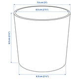 BOYSENBÄR Plant pot, in/outdoor light grey, 6 cm