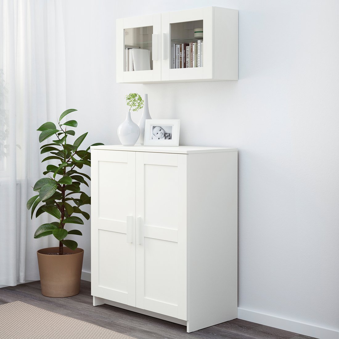 BRIMNES with doors, white, 78x95 cm IKEA