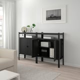 BROR Cabinet with 2 doors, black, 76x40x66 cm