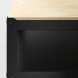 BROR Work bench, black/pine plywood, 110x55 cm