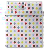 BRUKSVARA 4-piece bedlinen set, multicolour/dot pattern, 240x220 cm