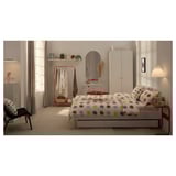 BRUKSVARA 4-piece bedlinen set, multicolour/dot pattern, 240x220 cm
