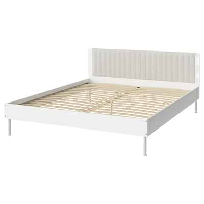 BRUKSVARA Bed frame, white, 180x200 cm