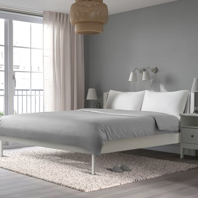BRUKSVARA Bed frame, white, 180x200 cm