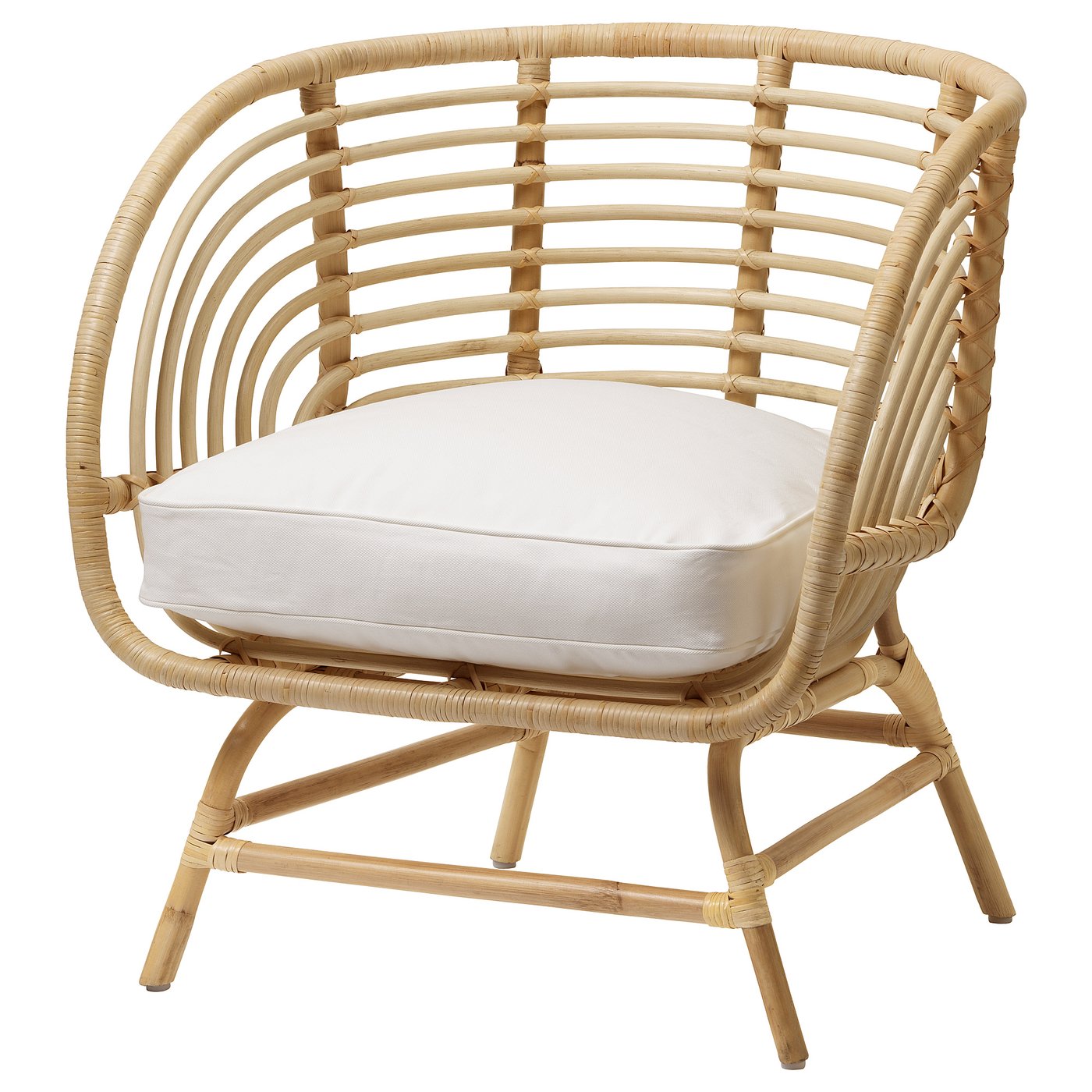 Buskbo Armchair Rattan Djupvik White Ikea