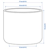 BUSKKAPRIFOL Plant pot, in/outdoor/grey-blue, 15 cm