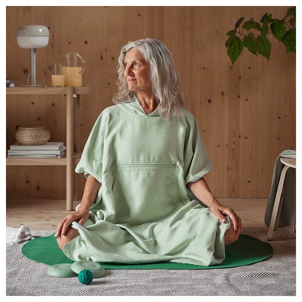 DAJLIEN Bath poncho with hood, light green, 110 cm