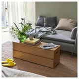 DAJLIEN Bench with storage, bamboo, 100x30x37 cm