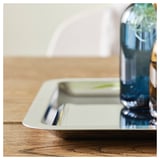 DAKSJUS Tray, stainless steel, 42x22 cm