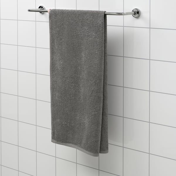 DIMFORSEN Bath towel, grey, 70x140 cm