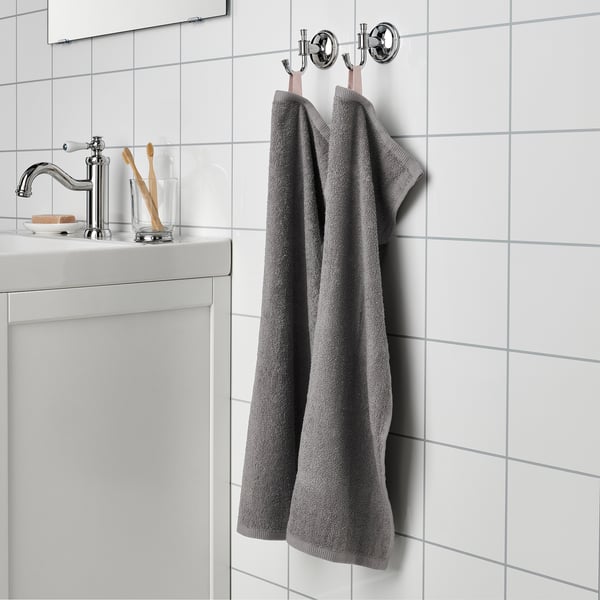 DIMFORSEN Hand towel, grey, 40x70 cm
