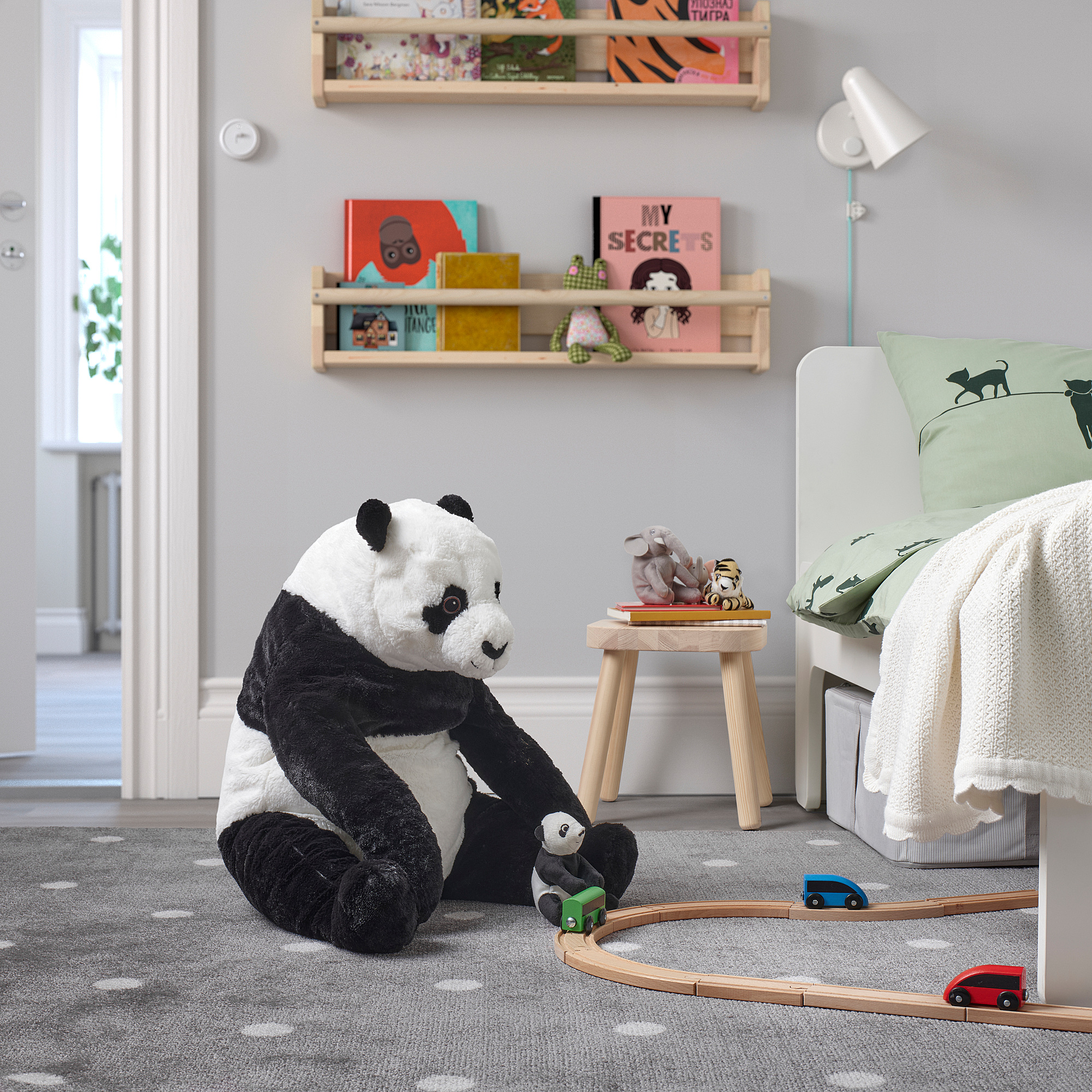 DJUNGELSKOG Soft toy, panda