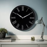 DRABBLING Wall clock, black, 52 cm