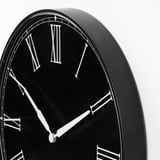 DRABBLING Wall clock, black, 52 cm