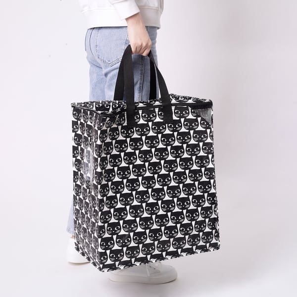 DRICKSA Bag, white/black, 47 l