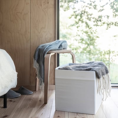 DRÖNA Box, white, 33x38x33 cm