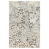 DUBBELFIL Rug, low pile, dot pattern/beige, 160x230 cm
